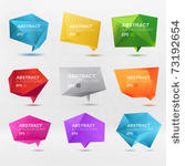 abstract origami speech bubble...