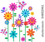 springtime flowers and...