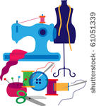 set  of tailor's objects and...