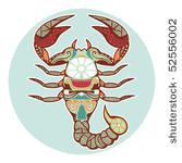 zodiac signs   scorpio  colored 