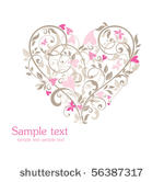 beautiful card with heart