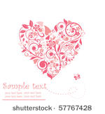 beautiful greeting floral heart