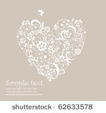 greeting heart shape
