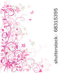valentine floral border