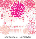 beautiful greeting pink card