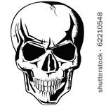 vector evil human skull for...