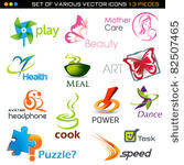 icons set  13 vector  pieces