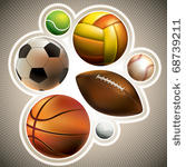 composed set of different balls....