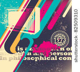 illustrated retro background....