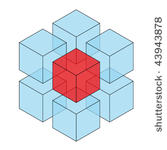 blue three dimensional...