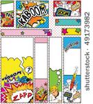 comic book style banners in...