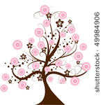 cherry tree vector