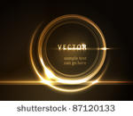 golden light effects on round...