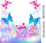 floral background for an insert ...