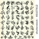 ornament flourishes  vector...