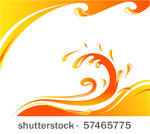 orange wave card