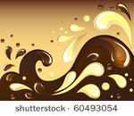 white and black chocolate splash