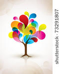 vector of abstract tree icon