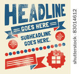 vector of retro layout and...
