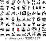 collection of icons or symbols