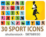 sport icons. vector set