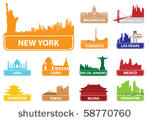 symbols city. vector...