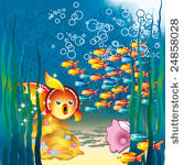 vector  underwater world
