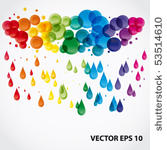 vector raindrops.