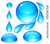 eps set of water drops and...