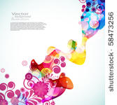abstract floral wave