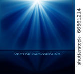 background of blue luminous rays