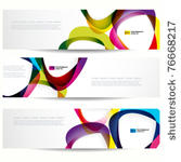 abstract banner with forms of...