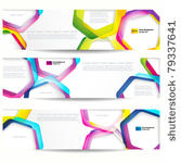 abstract banner with forms of...