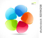 abstract colorful glass shape...