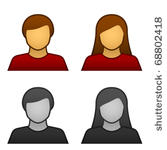 vector male female avatar icons