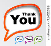vector speech bubbles thank you