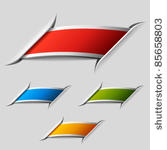 vector blank attached ribbon...