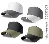 baseball caps. vector.