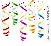 party streamers. vector.