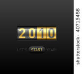 new year counter. vector.