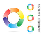 arrows in a circle flow. vector.