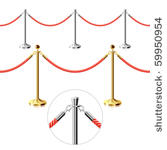 rope barrier. seamless vector.