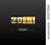 new year counter. vector.