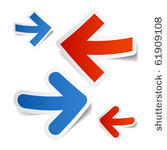 arrows stickers. vector.