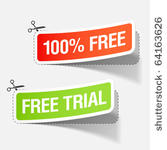 100  free and free trial labels....