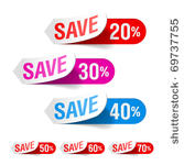 discount labels. vector.