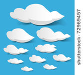 white clouds. vector.
