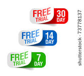 free trial signs. vector.