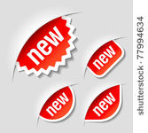 new labels. vector.