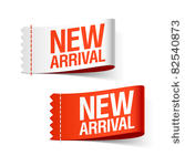 new arrival labels. vector.